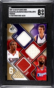 SGC 8 🔥 2009-10 SP Game Used 6 Star Swatches Nash Iverson Billups Conley /65 - Picture 1 of 2
