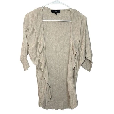 Cárdigan Mossimo Frente Abierto Mujer Talla XS Crema Volantes Tejido Preppy Academia Y2K Foto 1 de 4