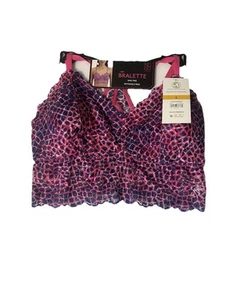 No Boundaries Pink Blue Lace Racerback Bralette Cami  XXL Stretch Padded NWT - Picture 1 of 10