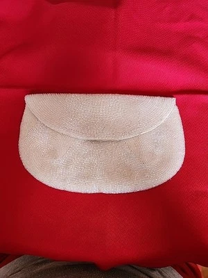 Vintage RICHERE Beaded Purse Evening Bag Clutch 1960's Japan Made By Hand - Image 1 of 4