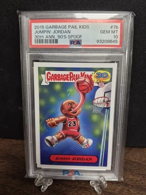 Jumpin Jordan PSA 10 2015 Garbage Pail Kids 30th Anniversary 80s Spoof #7b GPK - Image 1 of 2