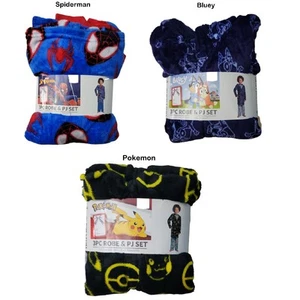 Character Boys 3-Piece Super Soft Hooded Robe & Pajama Set - Picture 1 of 9