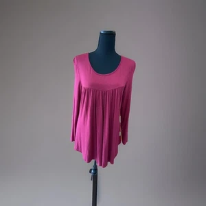 Longyuan Womans Long sleeve Maroon Tunic SZ LG SOFT - Picture 1 of 9