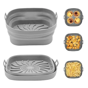 Square Air Fryer Liner, Reusable Silicone Round Air Fryer Pot,Non-Stick Oil F... - Picture 1 of 7