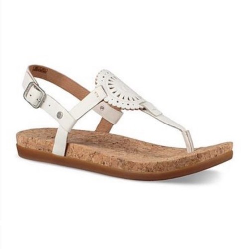Sandali UGG Ayden in pelle bianca taglia 10
