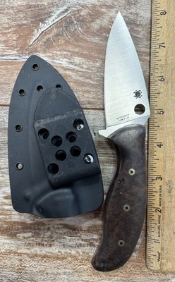 Spyderco Mule Team CPM S110v отделанные деревянные черные жесткие футляры - Изображение 1 из 4