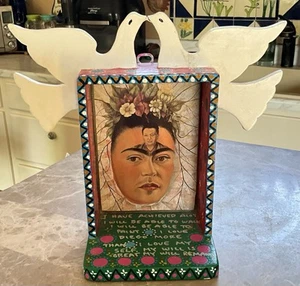 FRIDA KAHLO DIEGO RIVERA Nicho Shadow Box Enedina & Arturo Vasquez Ene Art - Picture 1 of 11