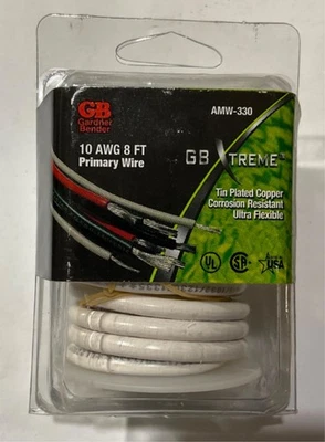 Cable primario Gardner Bender 10 AWG 8' blanco Xtreme AMW-330 EE. UU. Foto 1 de 2