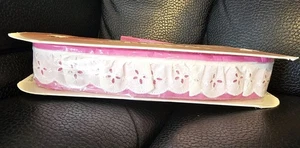 Wrights Off White Eyelet Lace 1.5" wide 6+ Yards 65% Polyester 35% Cotton Ivory - Picture 1 of 4