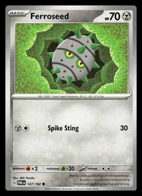 Ferroseed Common 127/182 SV04: Paradox Rift Pokemon Card - Image 1 of 2