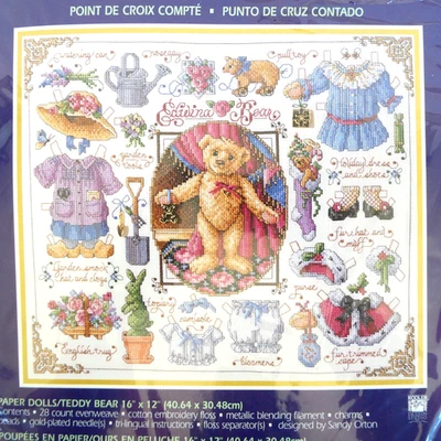 Muñecas de papel Bucilla Edwina oso de peluche contado punto de cruz kit 42732 NUEVO SELLADO Foto 1 de 4