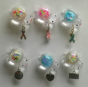 Glow in the Dark Glitzer Schildkröte Charm Magnete - Bild 1 von 10