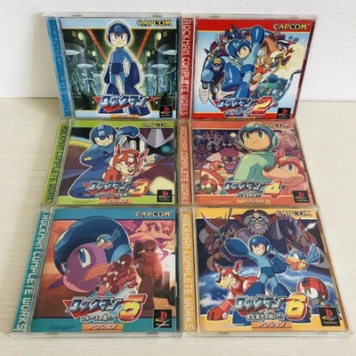 PS1 Rockman Megaman 1 2 3 4 5 6 complete PlayStation Japan import - Image 1 of 4