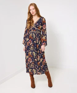 Joe Browns Women's Mirror Trim Boho Floral Maxi Dress - Picture 1 of 13