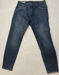 Pantalones de mezclilla Zara para hombre 34x27 azul calce ajustado mezcla de algodón elástico - Imagen 1 de 7