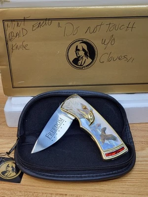 Franklin Mint Freedom Bald Eagle Knife With Case Vintage. Mint - Image 1 of 4