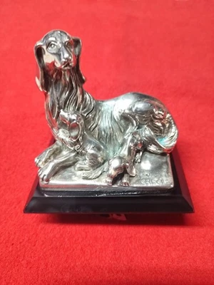 Statuetta in argento - Cane con cuccioli - Elisei - Immagine 1 di 3