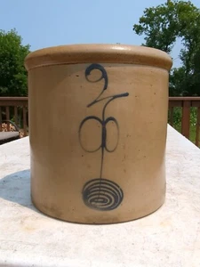 Vintage Salt Glazed Red Wing 2 Gallon Double P Target Bottom Marking - Picture 1 of 7