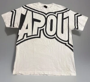 Vintage Y2K Tapout MMA Cyber Goth Grunge weißes T-Shirt Large - Bild 1 von 10