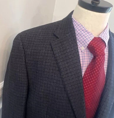 Chaqueta de lana para hombre Chaps Blazer de tweed 44L gris abrigo deportivo clásico de 2 botones Foto 1 de 4
