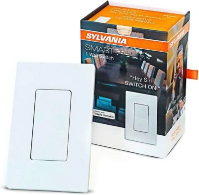 SYLVANIA SMART+ VOICE CONTROL SIRI BLUETOOTH IN-WALL SWITCH New S33 - Image 1 of 4