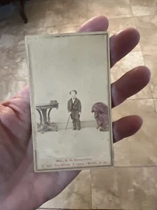 MAJ. S. E. HOUGHTON ~ CIRCUS SIDESHOW Little Person Photo Card ~ c. - 1870 - Picture 1 of 6