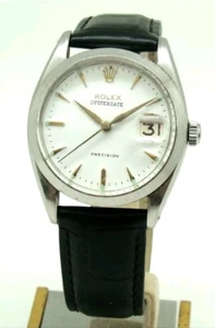 ROLEX 34mm MENs STAINLESS STEEL OYSTERDATE MANUAL WIND WATCH 6694 C. 1962 - Picture 1 of 8