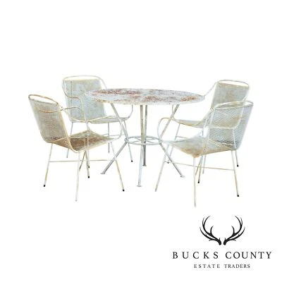 Juego de comedor Mid Century de 5 piezas de hierro forjado para patio jardín Foto 1 de 4