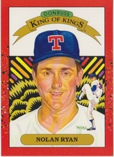Nolan Ryan 1990 Donruss Super Diamond Kings 5x7, Texas Rangers, King of Kings