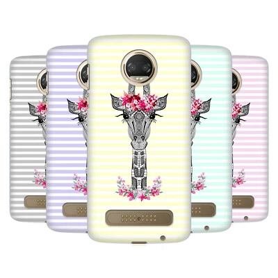 OFFICIAL MONIKA STRIGEL FLOWER GIRAFFE AND STRIPES CASE FOR MOTOROLA PHONES 1 - Image 1 of 4