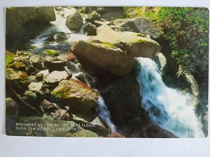 Glen Lyn Gorge Boulders as left by The 1952 Flood Lynmouth Devon Postcard - Picture 1 of 2