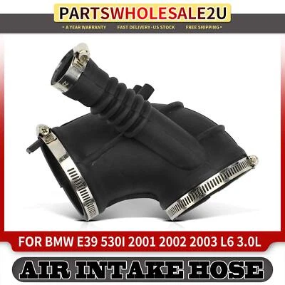 Nova mangueira de entrada de ar do motor com braçadeiras para BMW 530i 2001-2003 L6 3.0L 13547505836 - Imagem 1 de 4