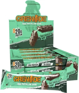 High Protein, Low Sugar Bar - Dark Chocolate Mint, 12 X 60 G - Picture 1 of 12