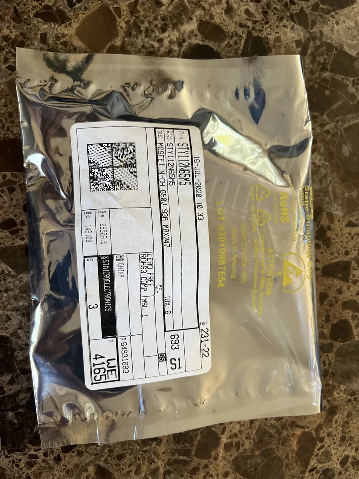 MOSFET n-ch 650V 93A max247 STY112N65M5 3piece - Image 1 of 2