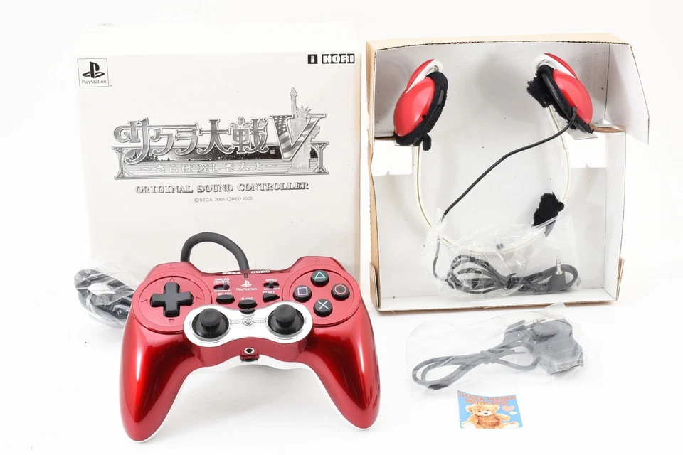 Sony PS2 Sakura Wars V Original Sound Controller Headphones Red w/Box Hori Japan - Image 1 of 4