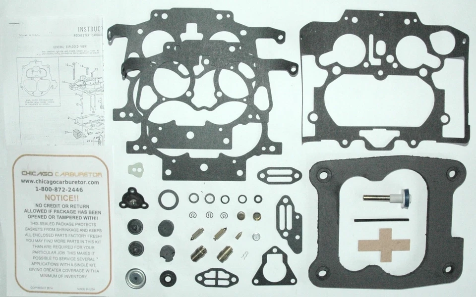1978-84 CARB KIT 8 CYL DODGE CARTER THERMAL QUAD 318" 360" 400" 440" ENGINES NEW - Image 1 of 1