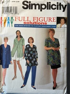 Uncut FF 26W-32W Women's Blouse, Pants, Shorts &Skirt Pattern, Simplicity 7468 - Picture 1 of 2