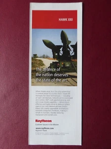 11/2009 PUB RAYTHEON HAWK XXI AIR DEFENSE MISSILE SYSTEM ORIGINAL AD - Imagen 1 de 1