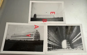 Lot of 3 (3.5"x5") Prints 1922 Blimp Hangar under construction / preparation - Picture 1 of 4