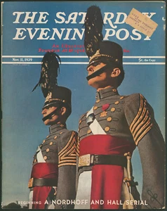 Saturday Evening Post November 11 1939 VMI Virginia Military Cadets~ Ivan Dmitri - Picture 1 of 6