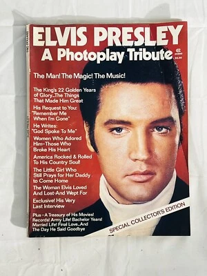ELVIS PRESLEY A Photoplay Tribute Magazine Special Collector’s Edition 1977 70s - Image 1 of 2