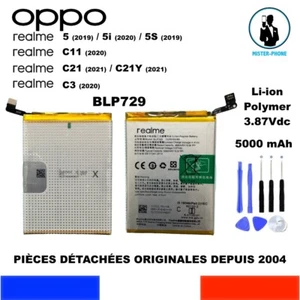 BATTERIE ORIGINE OEM  BLP729  1+ OPPO REALME 5 5i 5s C11 C21 C21Y C3 5000mAh - Photo 1 sur 10