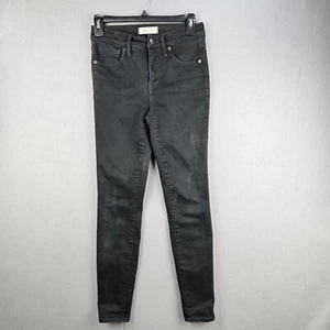 Madewell Damen Jeans Gr. 26 Schwarz High Rise Skinny Distressed Goth Y2K Street - Bild 1 von 11