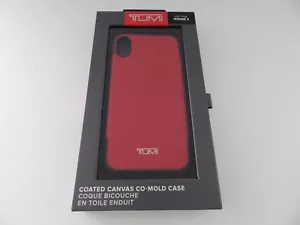 Tumi Genuine Coated Canvas Co-Mold Case For iPhone X XS Red New - Picture 1 of 7