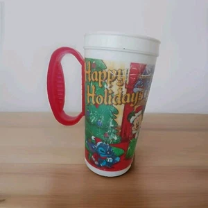 Vintage Disney Parks Cup Mickey Goofy Donald Happy Holidays Christmas 6.5" Mug - Picture 1 of 12