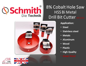  Hole Saw Bi Metal Cobalt 8% Cutter Bit HSS Plastic Wood Steel 14-152 mm Schmith