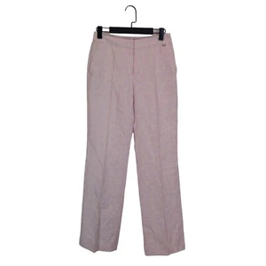 Escada Sport Pink Jacquard Linen Cotton Trousers - Size 8 DE 34 - Picture 1 of 7