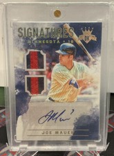 2017 Panini Diamond Kings Joe Mauer Patch Auto Gold Holo 04/10 Twins