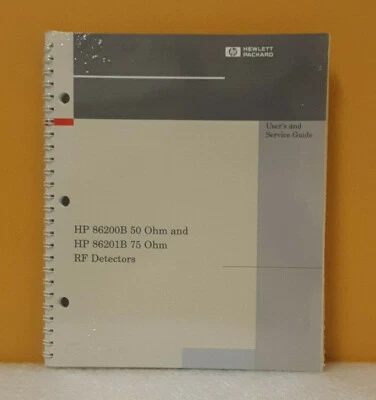 HP 86200-90015 86200B 50 Ohm & 86201B 75 Ohm RF Detectors User's & Service Guide - Image 1 of 2