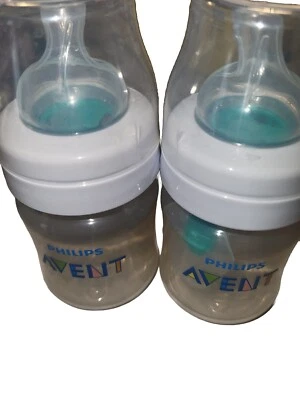Zwei Avent Phillips 4 Oz Babyflaschen - Bild 1 von 4